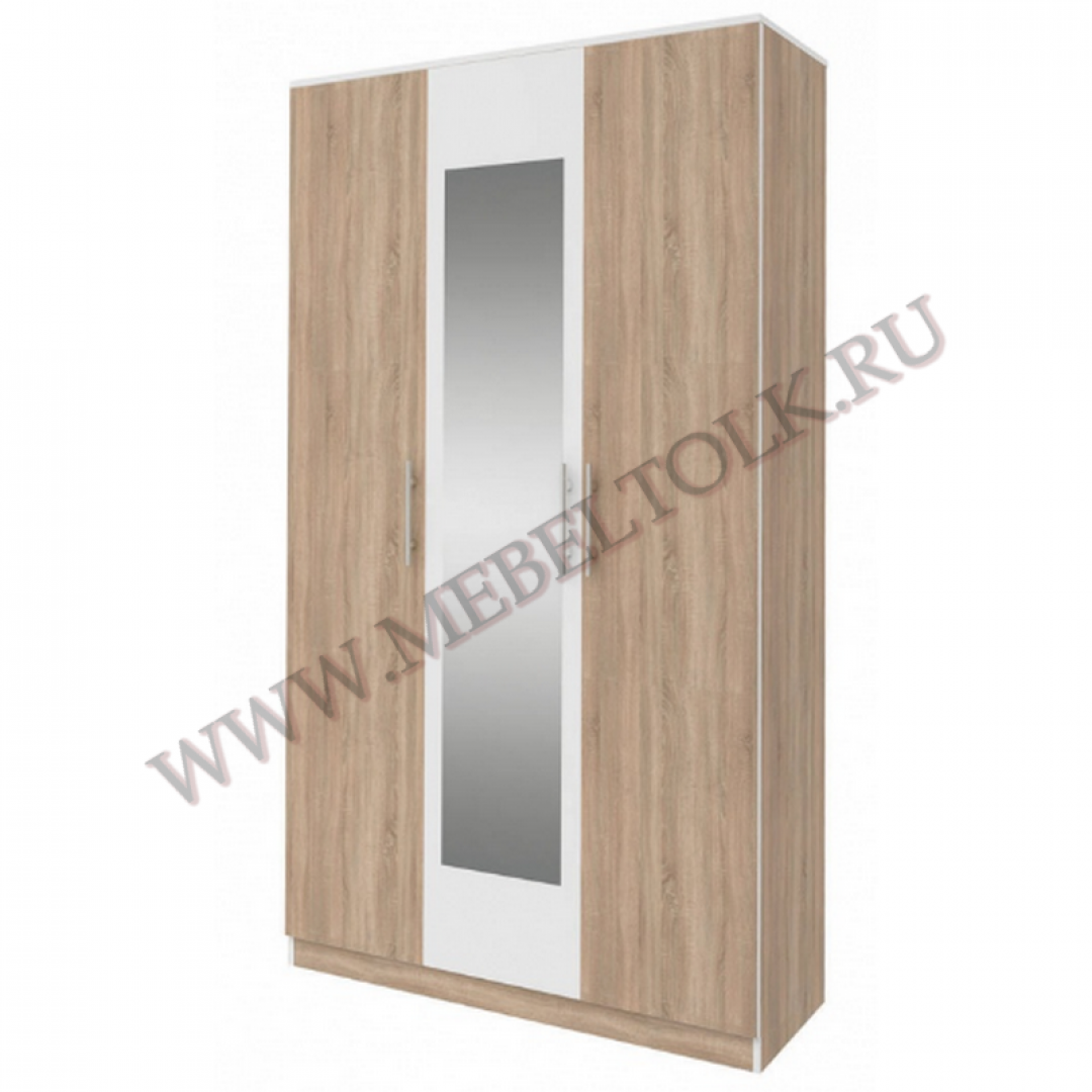 шкаф 3-х дверный с зеркалом «оливия» шкафы для одежды и белья