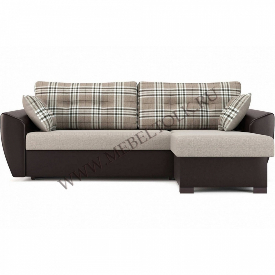Угловой диван " Амстердам" бежево-коричневый