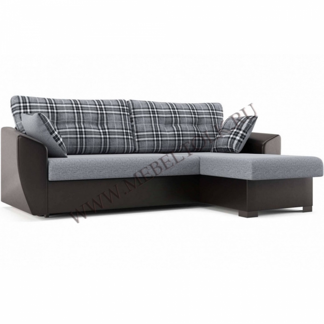 Угловой диван " Амстердам" серо-коричневый