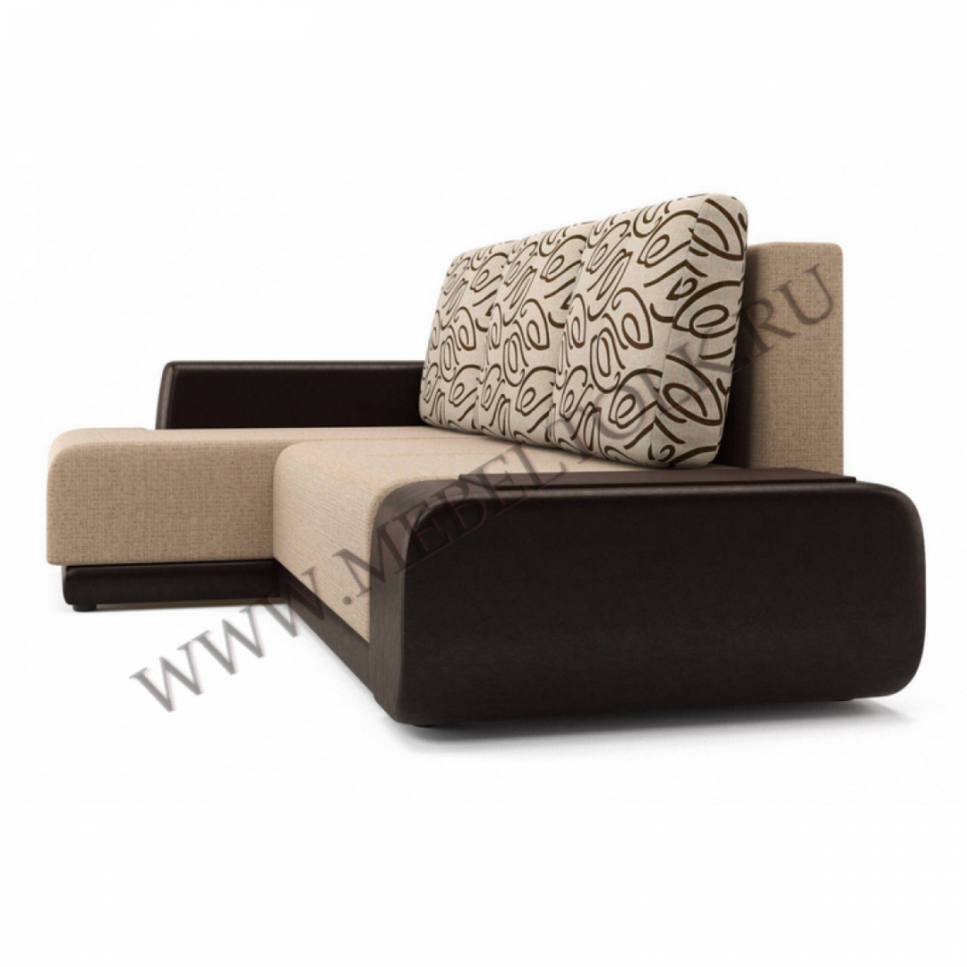 Угловой диван " Соло"  черно-серый