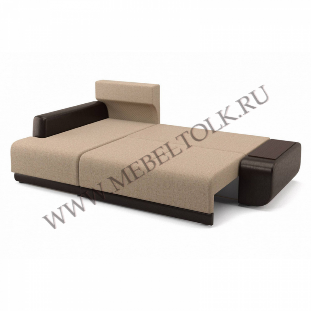 Угловой диван " Соло"  черно-серый