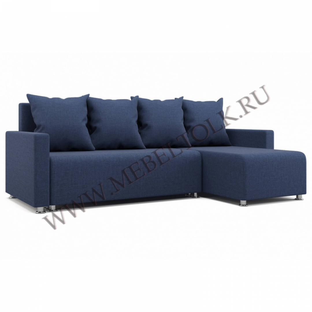 Угловой диван "Челси" темно-синий