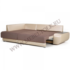 Угловой диван "Бруно левый" бежево-коричневый