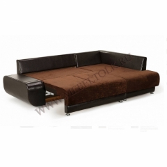 Угловой диван "Бруно правый" коричневый