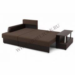 Угловой диван "Франк" (левый) коричневый
