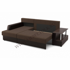 Угловой диван "Франк" (левый) коричневый